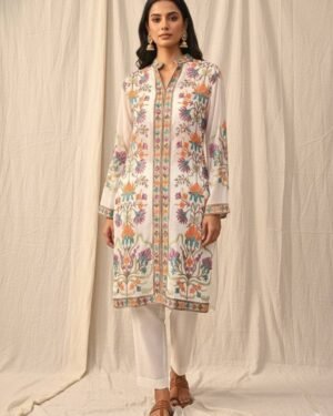 Kashmiri Viscous Chiffon Kurti
