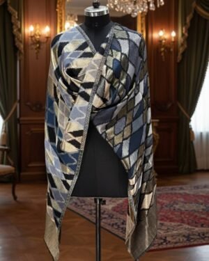 Moonlight Geometric Reversible Shawl