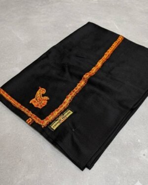 Men’s Semi Pashmina Shawl Black