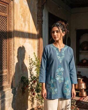 Kashmiri Embroidered Cotton Kurti 43 CHEST