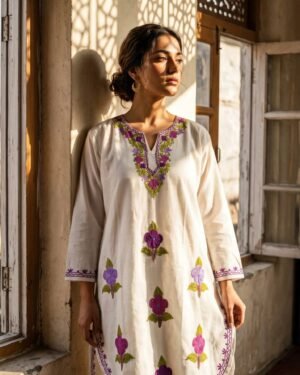 Kashmiri Embroidered Cotton Kurti 46 CHEST