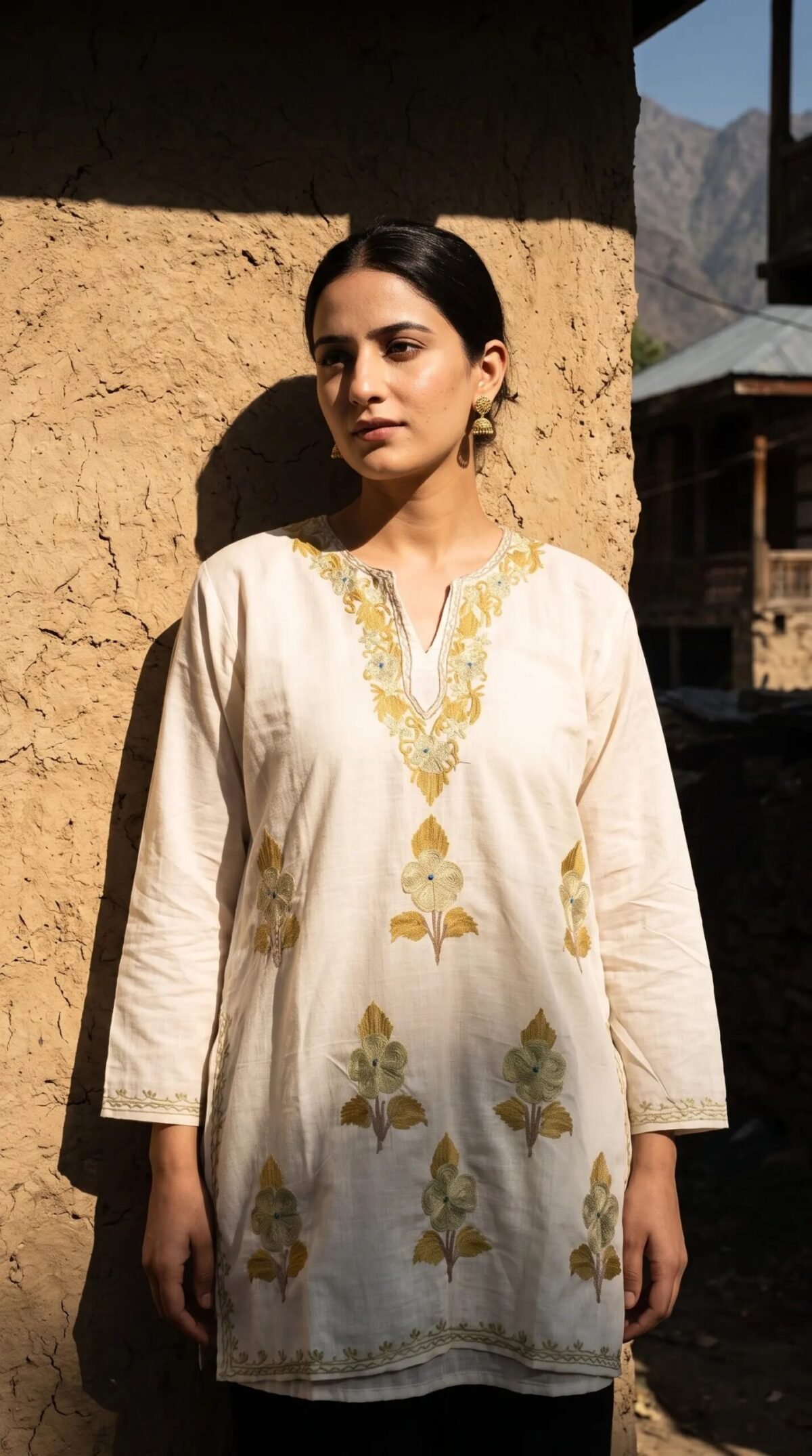 Hand Assisted Aari Shawl – T001053KH