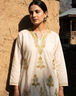 Kashmiri Embroidered Cotton Kurti 44 CHEST