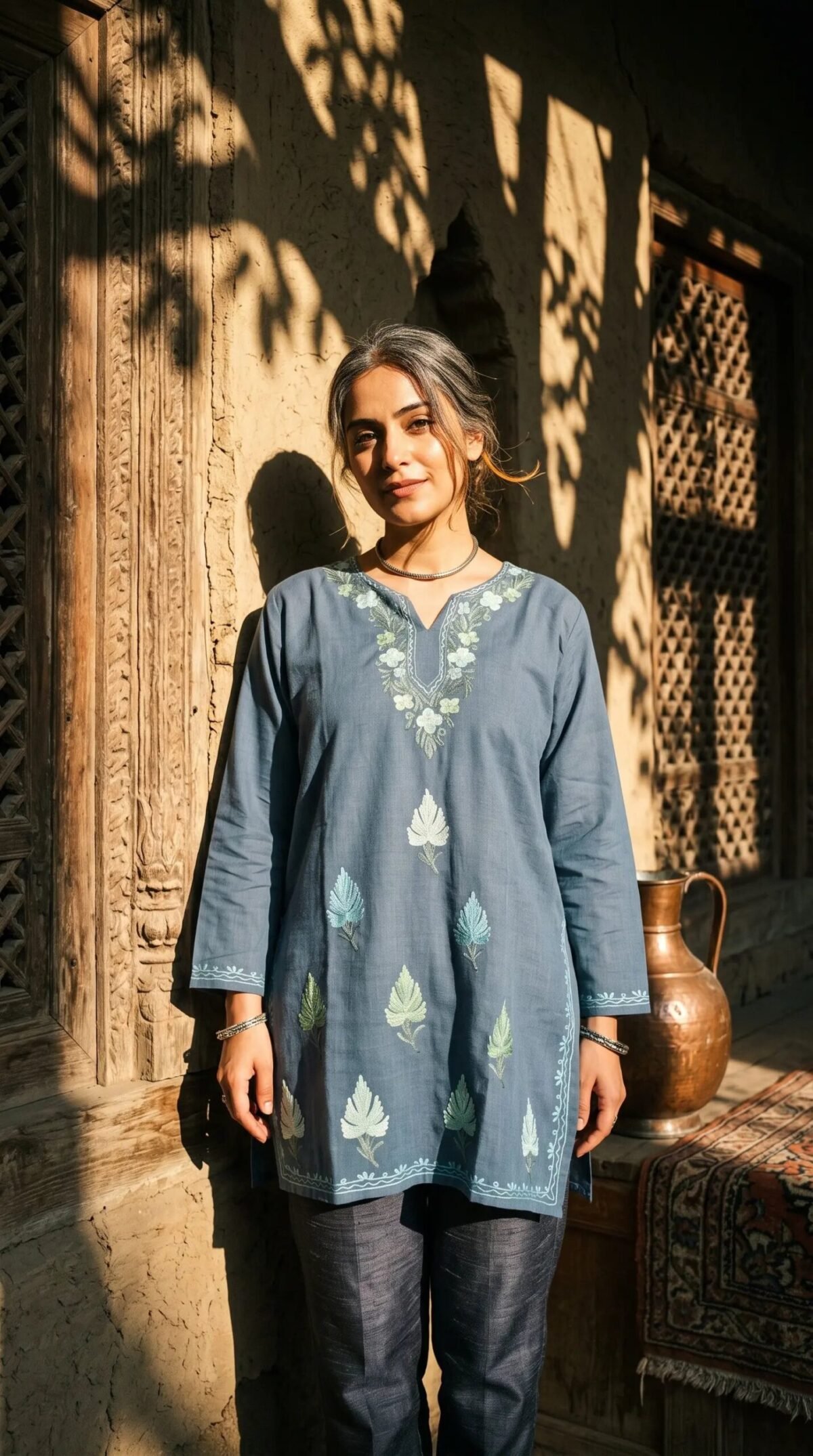 Hand Assisted Aari Shawl – T001053KH