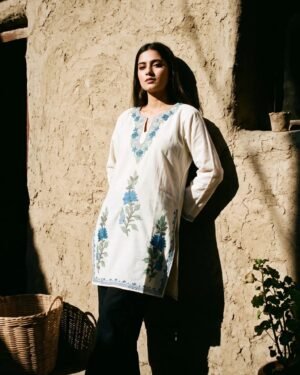 Kashmiri Embroidered Cotton Kurti 41 CHEST