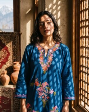 Kashmiri Embroidered Cotton Kurti 46 CHEST