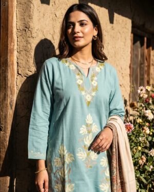 Kashmiri Embroidered Cotton Kurti 40 CHEST