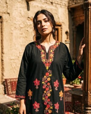 Kashmiri Embroidered Cotton Kurti 44 CHEST
