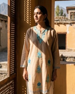 Kashmiri Embroidered Cotton Kurti 47  CHEST