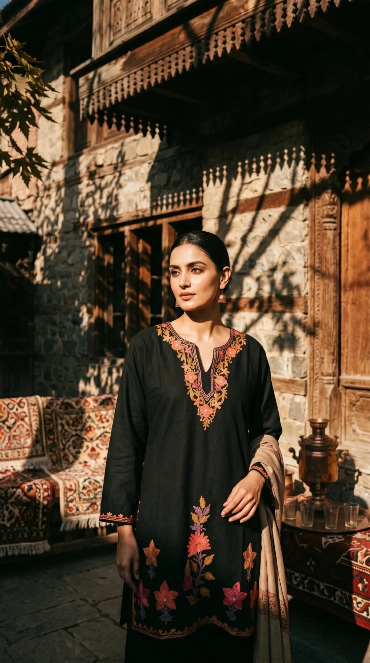Finely Weaved Shawl – T001118KH