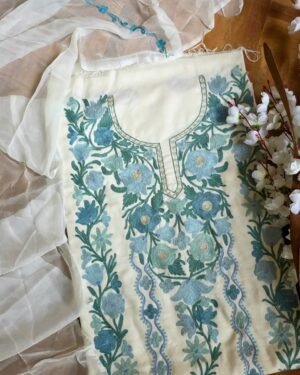 Hand Assisted All over Aari Three-piece Set