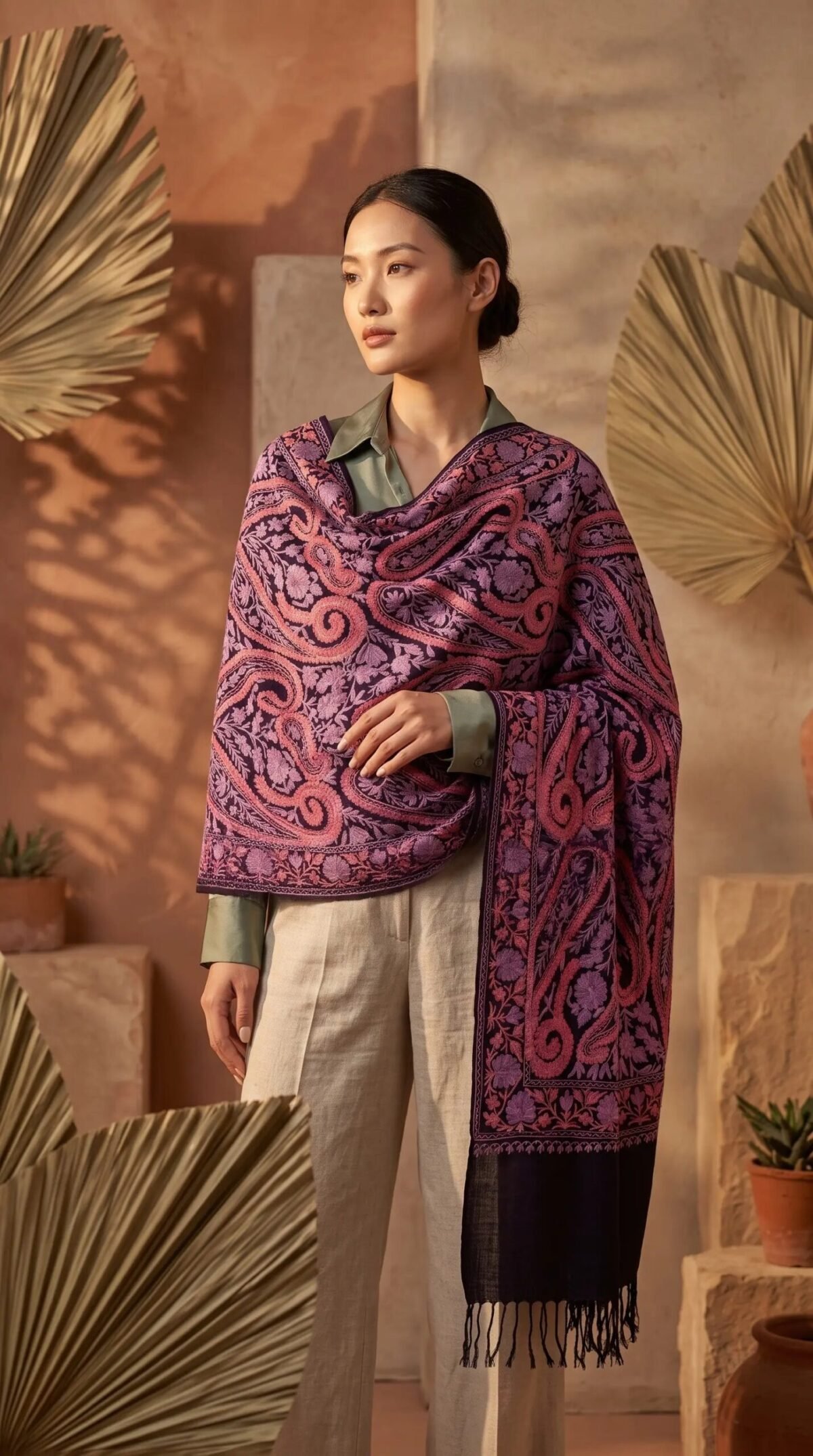 Finely Weaved Shawl – T000805KH