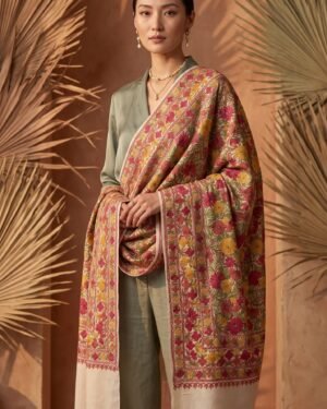 Hand Assisted Aari Shawl – T001580KH