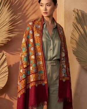 Hand Assisted Aari Shawl – T001162KH