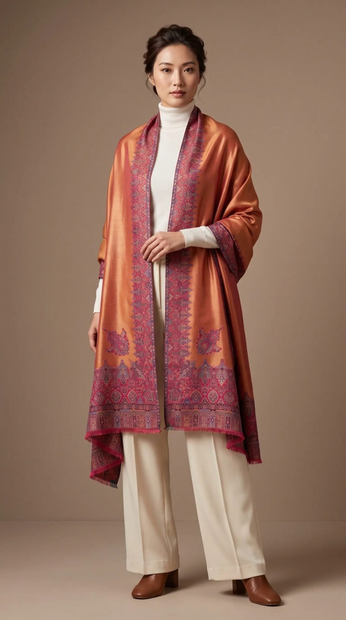 Hand Assisted Aari Shawl – T001055KH