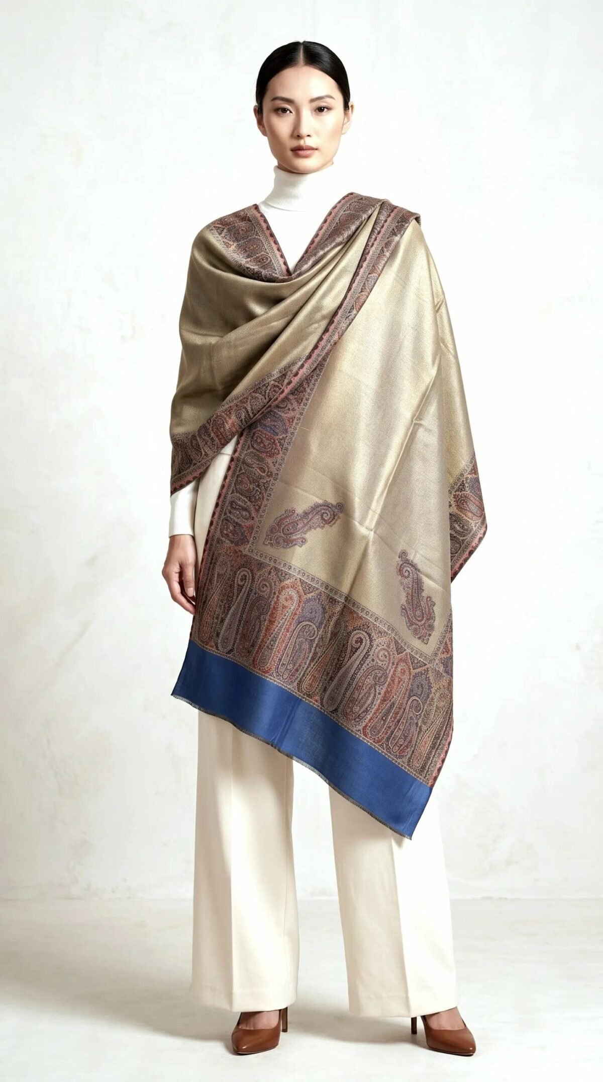 Hand Assisted Aari Shawl – T001055KH
