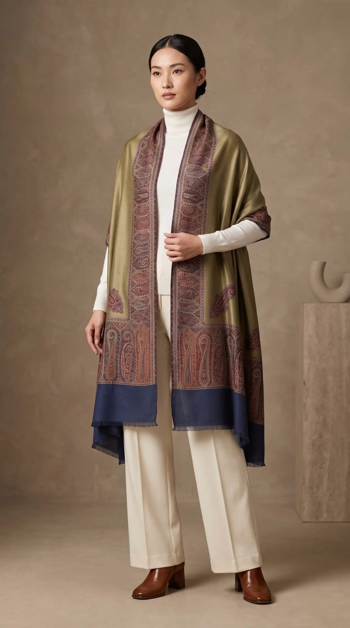 Hand Assisted Aari Shawl – T001055KH