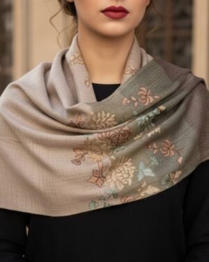 Premium Cashmere Outlined Border Shawl – T001525KH