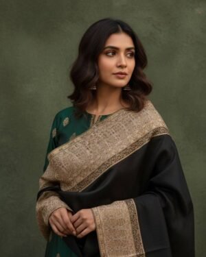 Black Golden Premium Shawl – T001687KH