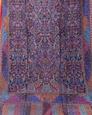 Premium Kani Weaved Zari Shawl – T001829KH