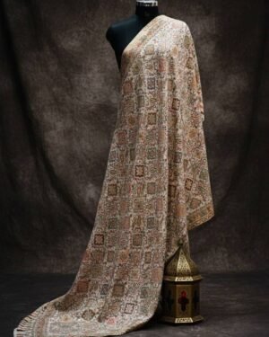 Kani Weaved Zari Shawl