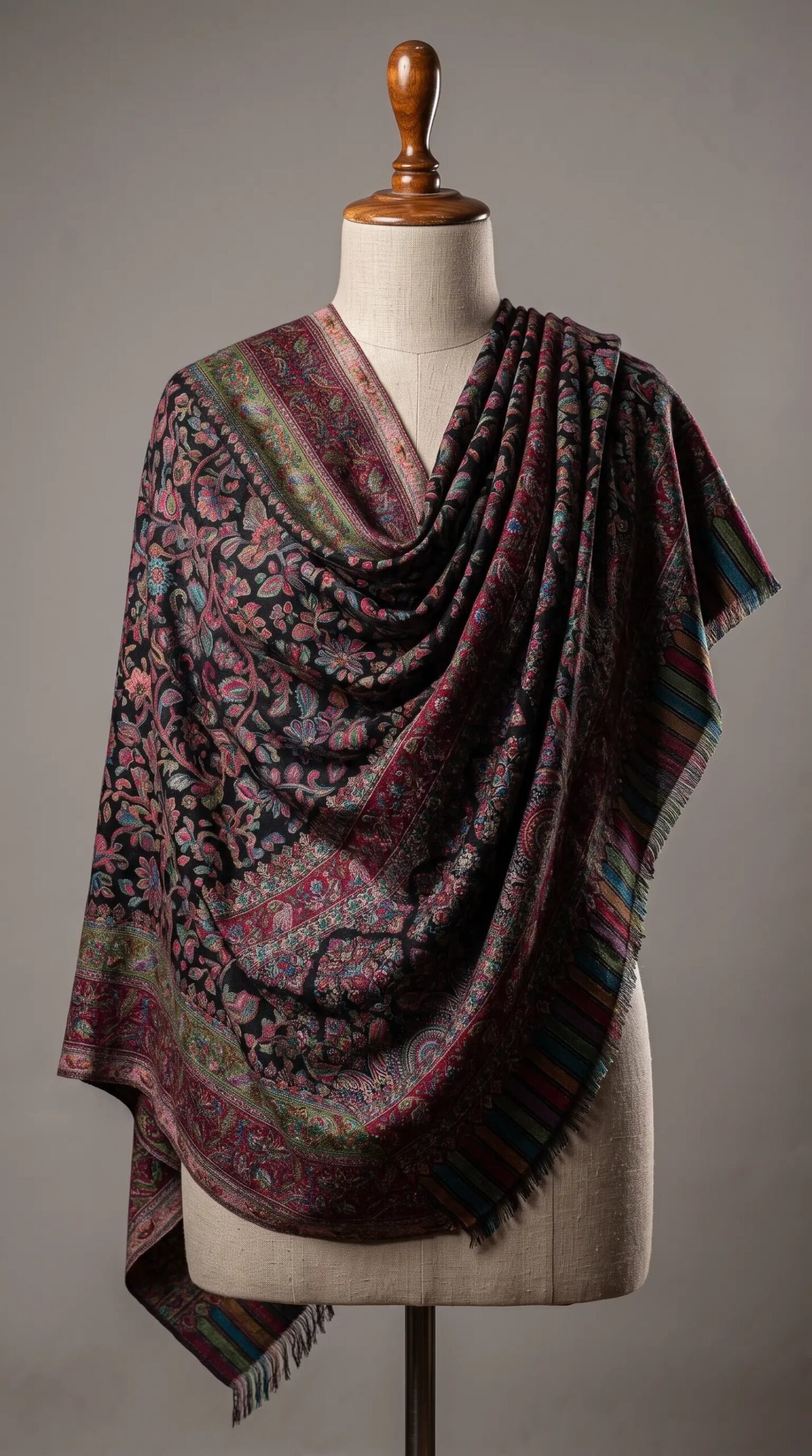 Black Golden Premium Shawl – T001687KH