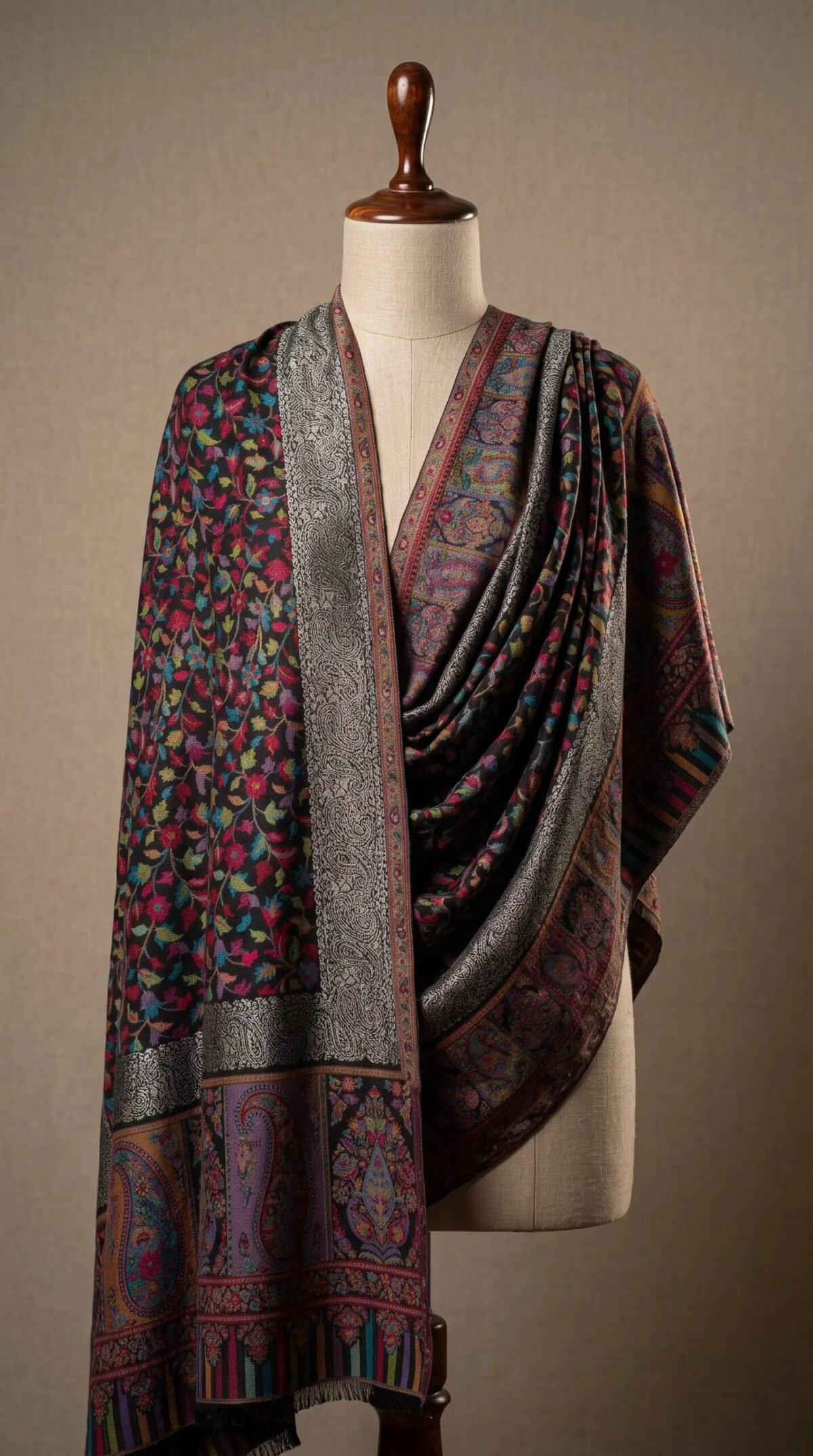 Black Golden Premium Shawl – T001687KH
