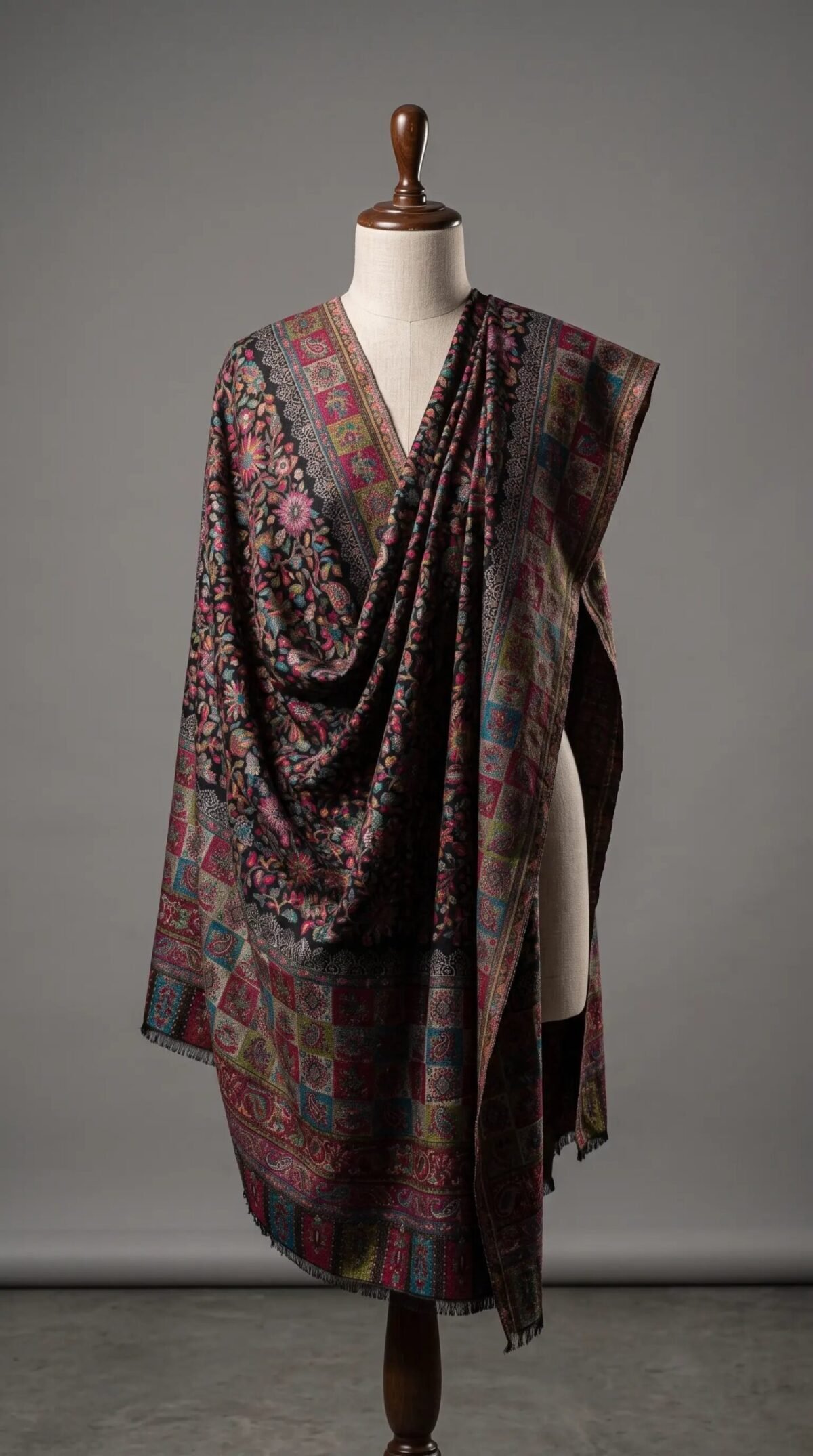 Black Golden Premium Shawl – T001687KH