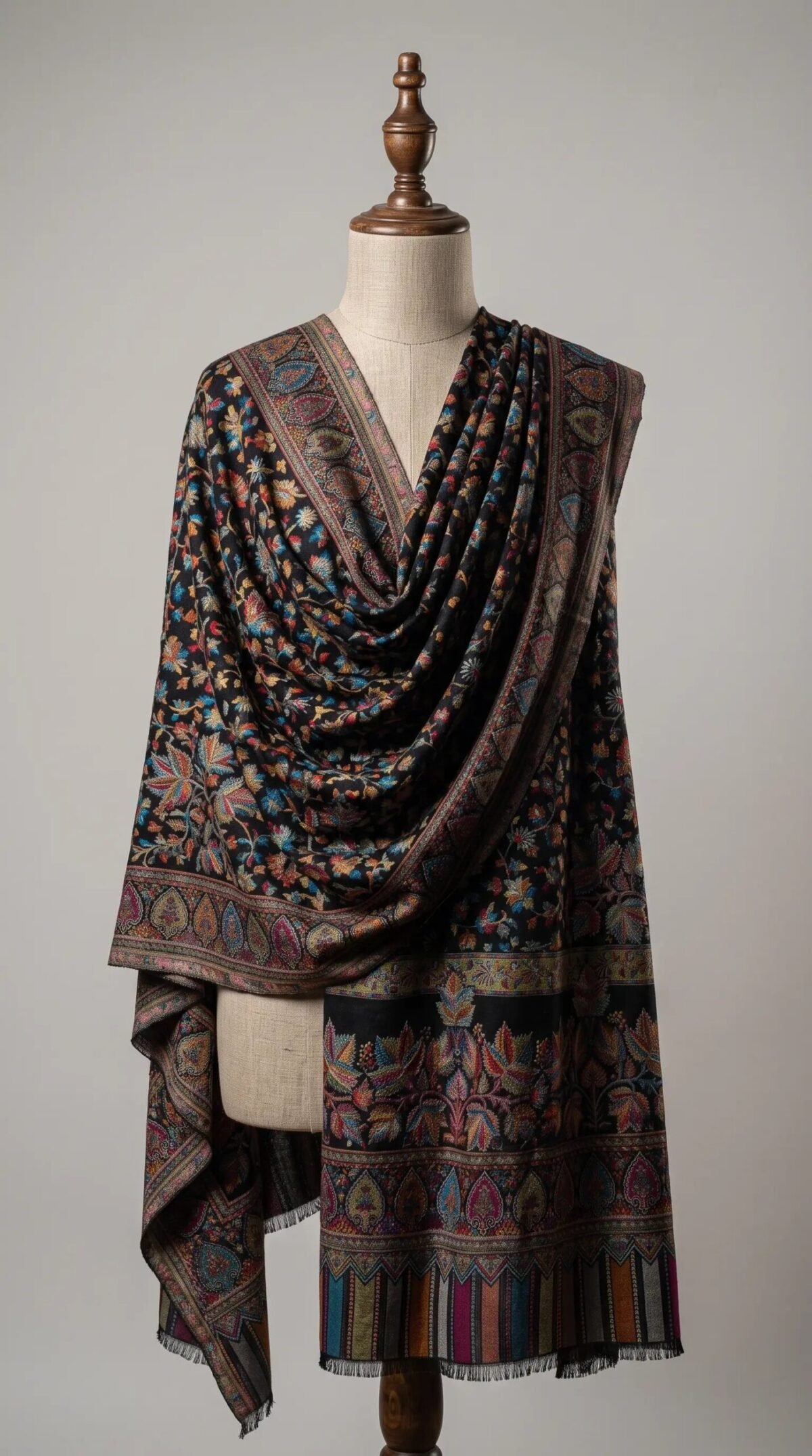 Black Golden Premium Shawl – T001687KH