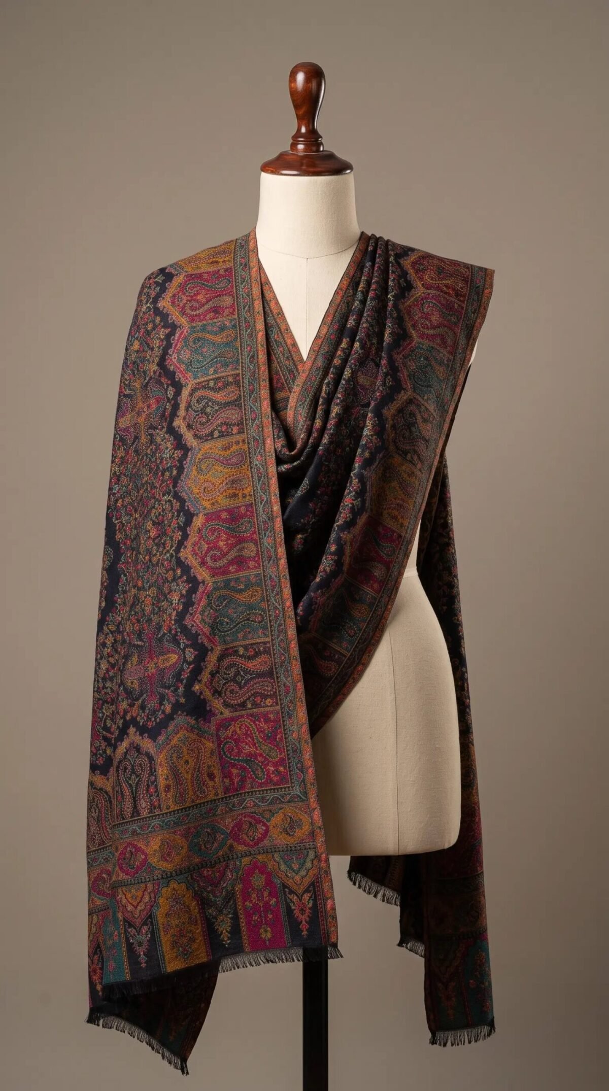 Black Golden Premium Shawl – T001687KH