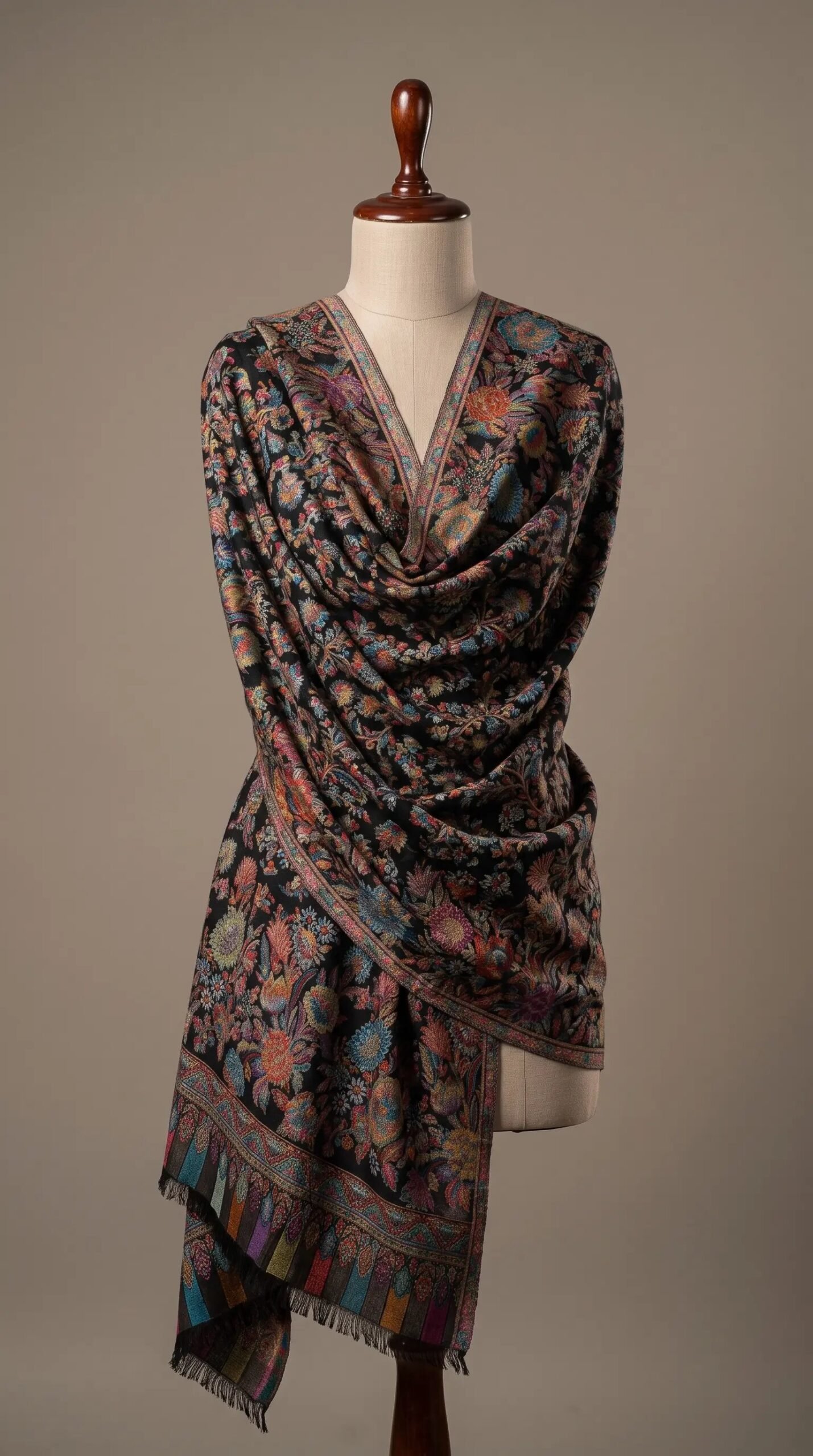 Black Golden Premium Shawl – T001687KH