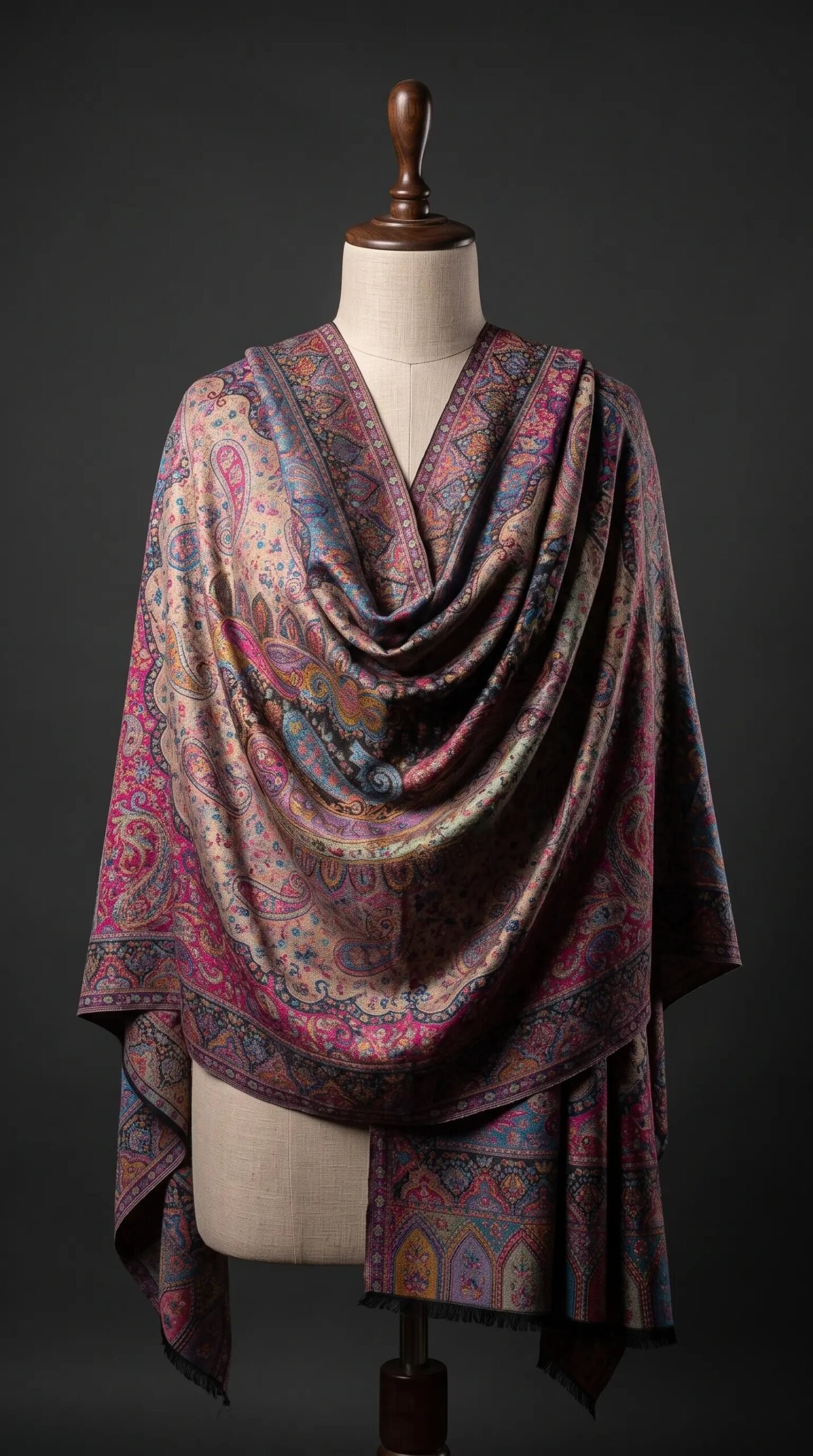 Black Golden Premium Shawl – T001687KH