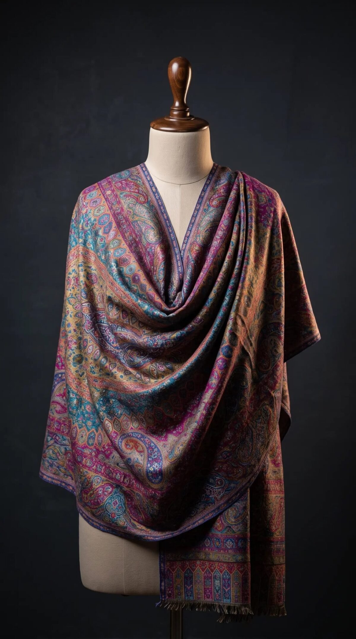 Black Golden Premium Shawl – T001687KH