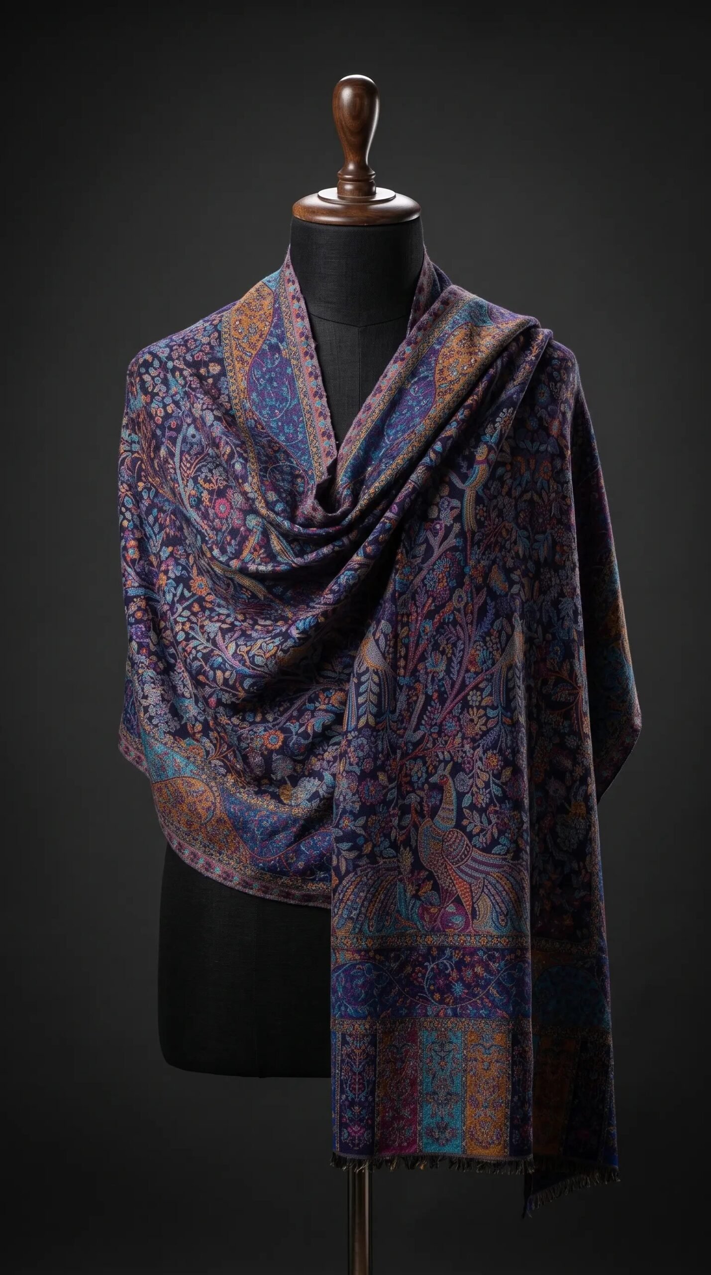Black Golden Premium Shawl – T001687KH