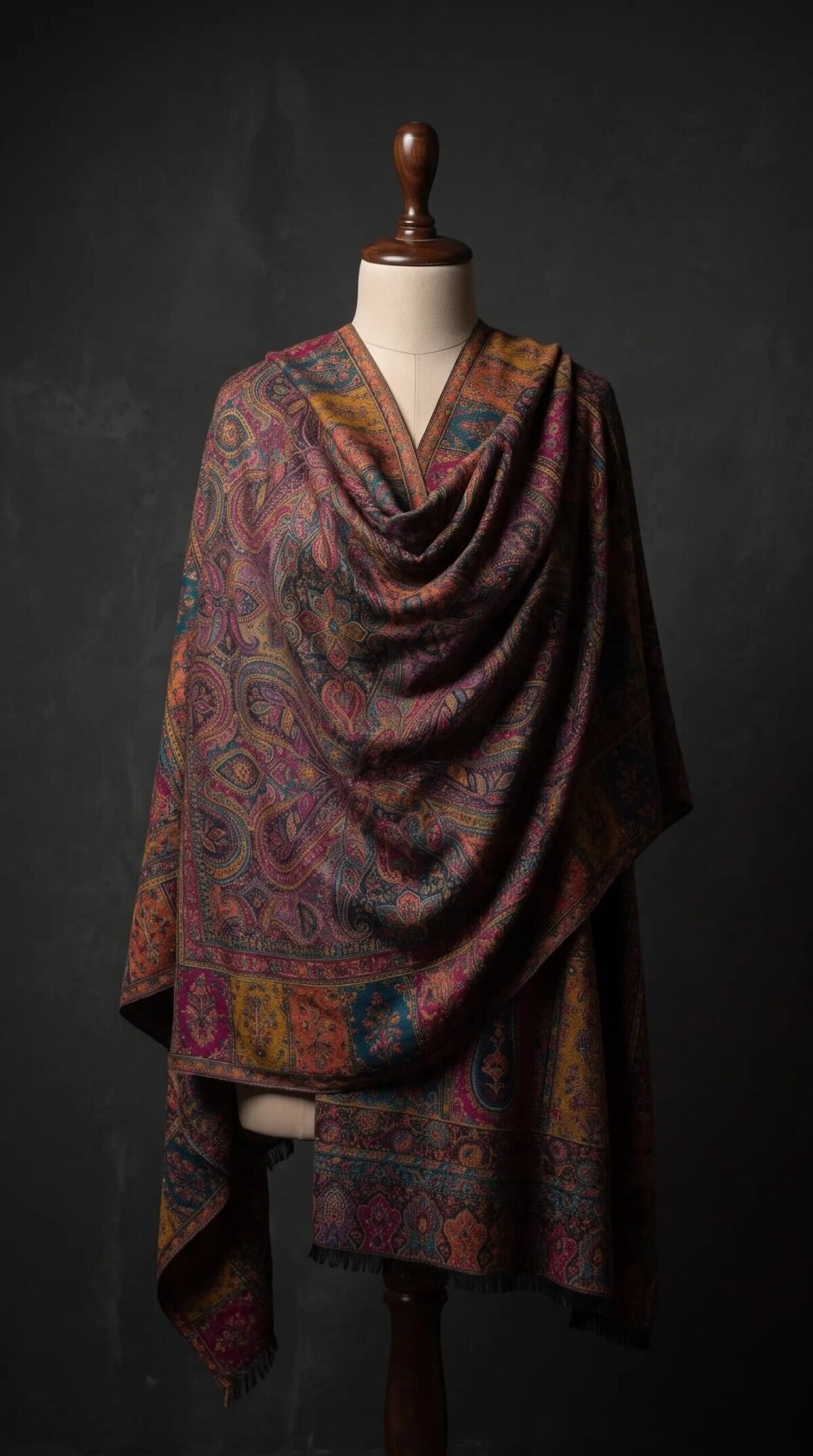 Black Golden Premium Shawl – T001687KH