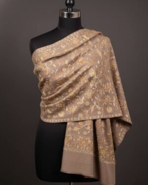 Base Color Aari Zari Big Shawl – T002347KH