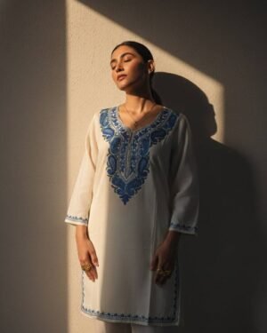 Kashmiri Aari Cotton Kurti Short – T002482KH