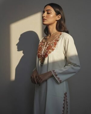 Kashmiri Embroidered Cotton Kurti