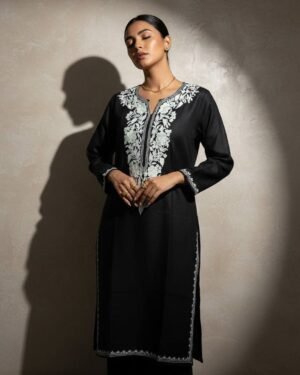 Kashmiri Embroidered Cotton Kurti