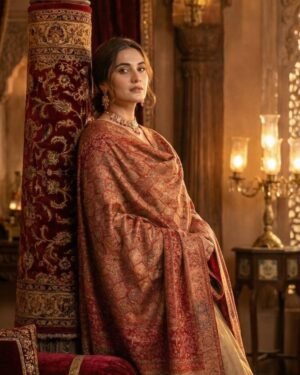 Kani Weaved Zari Big Shawl – T002546KH