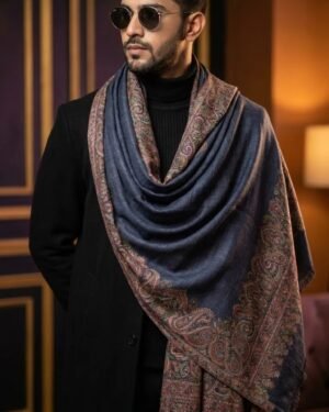 Men’s Border Kani Shawl – T003245KH