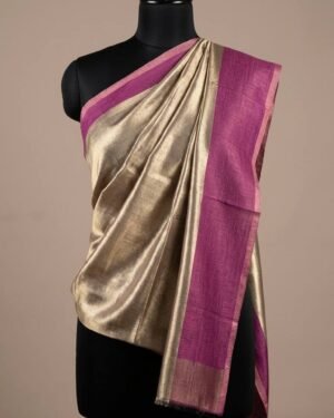 Moonlight Magenta-Gold Reversible Shawl
