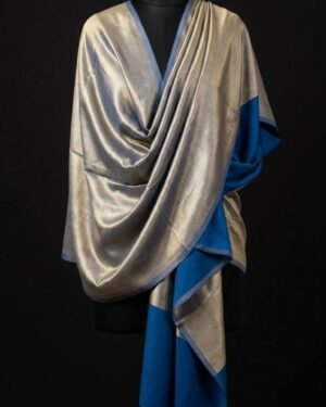 Moonlight Blue Copper Reversible Shawl