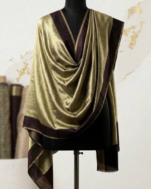 Moonlight Brown-Golden Reversible Shawl