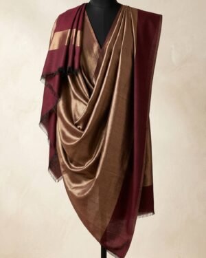Moonlight Maroon-Copper Reversible Shawl