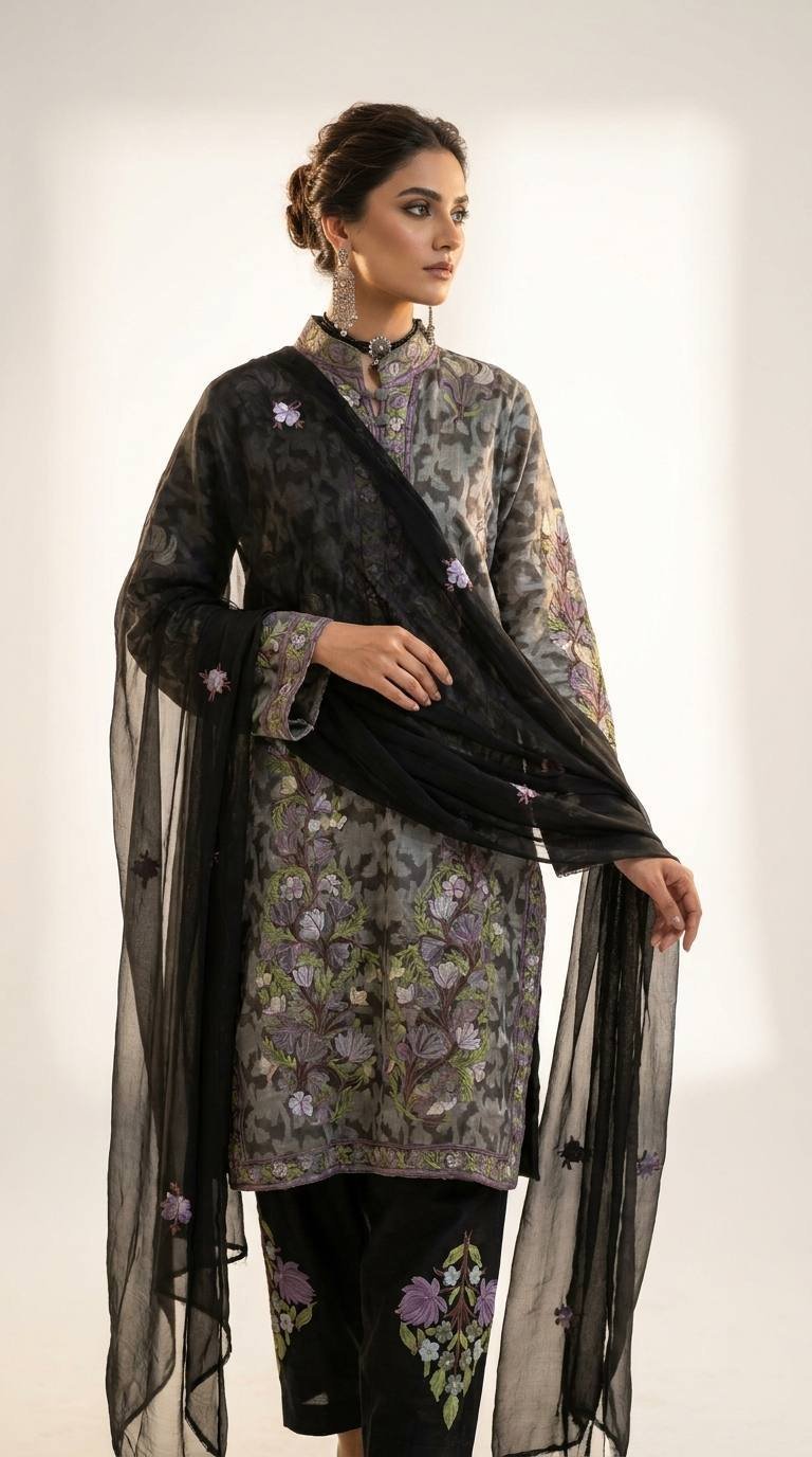 Hand Assisted Aari Three-piece