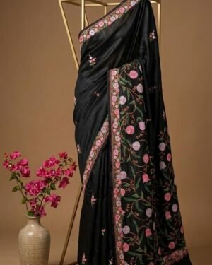 Hand Assisted Kashmiri Aari Work Saree