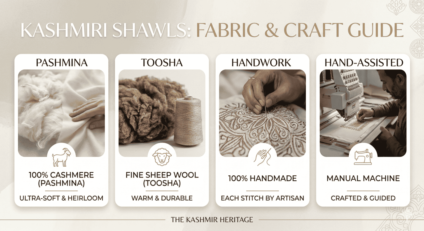 The Ultimate Guide to Kashmiri Shawls: Heritage, Fabric, and Craft