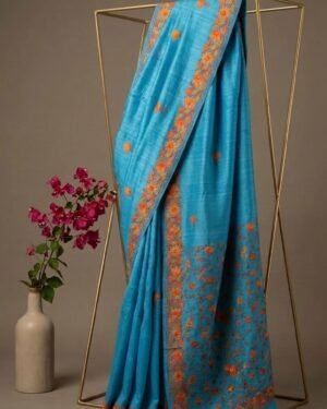 Hand Assisted Kashmiri Aari Work Saree