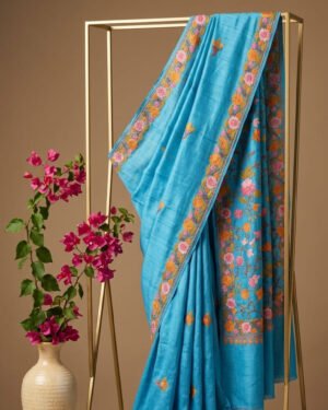 Hand Assisted Kashmiri Aari Work Saree